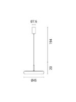 EUROLAMP 144-17027 ΣΤΡΟΓΓΥΛΟ ΚΡΕΜΑΣΤΟ LED PANEL ΙΣΧΥΟΣ 30W ΜΕ ΡΥΘΜΙΖΟΜΕΝΟ ΛΕΥΚΟ ΦΩΣ 45X45ΕΚ. ΜΑΥΡΟ