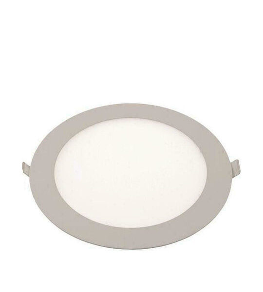 EUROLAMP 145-68410 ΦΩΤΙΣΤΙΚΟ ΣΤΡΟΓΓΥΛΟ ΧΩΝΕΥΤΟ LED PANEL 18W 6500K 22.5x22.5εκ. INOX