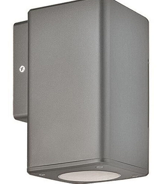 EUROLAMP 145-82002 ΑΠΛΙΚΑ ΤΟΙΧΟΥ ΜΟΝΗ ΤΕΤΡΑΦΩΝΗ DOWN GU10 ΓΚΡΙ