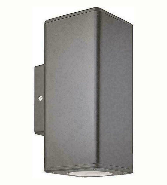EUROLAMP 145-82007 ΑΠΛΙΚΑ ΤΟΙΧΟΥ ΕΞΩΤΕΡΙΚΗ GU10 UP-DOWN GREY