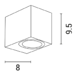 EUROLAMP 145-82073 ΑΠΛΙΚΑ ΤΟΙΧΟΥ ΤΕΤΡΑΓΩΝΗ DOWN