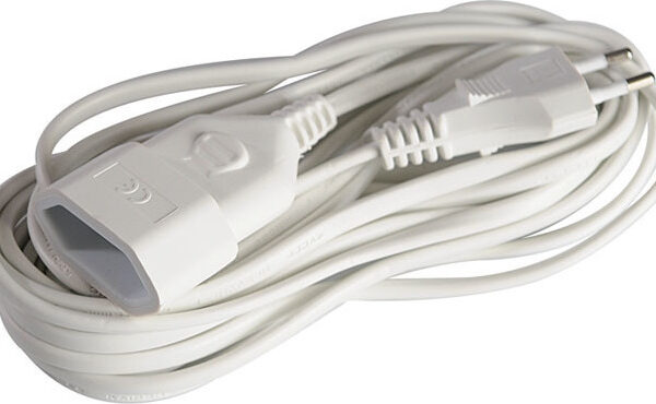 EUROLAMP 147-13026 ΠΡΟΕΚΤΑΣΗ ΠΛΑΚΕ 2x0.75mm² 5Μ ΛΕΥΚΟ