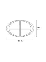 EUROLAMP 147-55062 ΑΠΛΙΚΑ ΤΟΙΧΟΥ ΟΒΑΛ ΑΛΟΥΜΙΝΙΟΥ ΓΚΡΙ