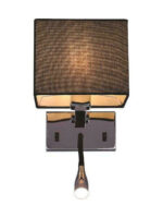 EUROLAMP LORA 145-22001 ΑΠΛΙΚΑ ΚΡΕΒΑΤΙΟΥ ΑΝΑΓΝΩΣΗΣ E27 ΜΑΥΡΟ