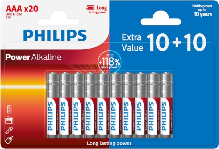 PHILIPS LR03P20BP/GRS AAA POWER ALKALINE 10+10TMX