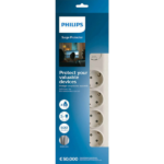 PHILIPS SPN7040WA ΠΟΛΥΠΡΙΖΟ ΑΣΦΑΛΕΙΑΣ 4 ΘΕΣΕΩΝ ΛΕΥΚΟ 2m