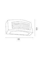 EUROLAMP 145-20232 LM03 ΠΛΑΦΟΝΙΕΡΑ ΣΤΕΓΑΝΗ ΕΠΙΤΟΙΧΙΑ ΕΞΩΤΕΡΙΚΟΥ ΧΩΡΟΥ E27 ΓΚΡΙ