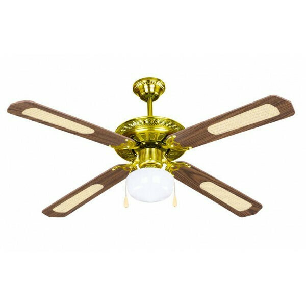 EUROLAMP 147-29001 ΑΝΕΜΙΣΤΗΡΑΣ ΟΡΟΦΗΣ 130CM ΜΕ ΦΩΣ ΚΑΦΕ