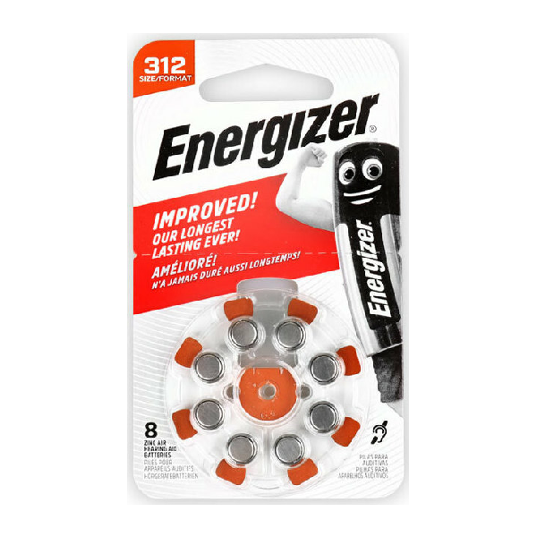 ENERGIZER 312 ΜΠΑΤΑΡΊΕΣ ΑΚΟΥΣΤΙΚΏΝ ΒΑΡΗΚΟΪΑΣ 1.4V 8ΤΜΧ