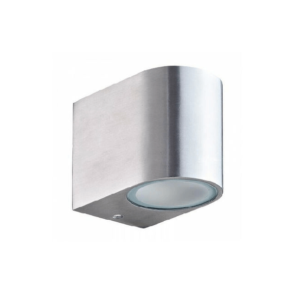 EUROLAMP FERRARA 147-82022 ΑΠΛΙΚΑ ΤΟΙΧΟΥ ΜΟΝΗ ΟΒΑΛ GU10 INOX