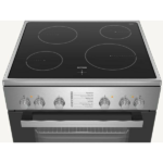 PITSOS PHC009150 ΚΟΥΖΙΝΑ 66LT ΜΕ ΚΕΡΑΜΙΚΕΣ ΕΣΤΙΕΣ Π60ΕΚ. INOX