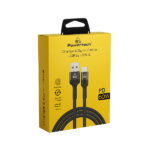 POWERTECH PTR-0128 BRAIDED USB 2.0 TO USB-C CABLE 60W ΜΑΥΡΟ 1M