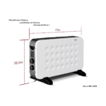 BRUNO BRN-0206 ΘΕΡΜΟΠΟΜΠΟΣ ΔΑΠΕΔΟΥ 2000W 61X38.5CM ΛΕΥΚΟΣ