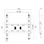 DM PRO DM-2343F ΕΠΙΤΟΙΧΙΑ ΒΑΣΗ TV 23''-43'' ΕΩΣ 45KG