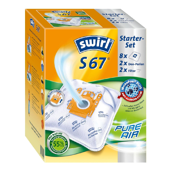 SWIRL S67 ΣΑΚΟΥΛΕΣ ΣΚΟΥΠΑΣ 8ΤΜΧ ΣΥΜΒΑΤΗ ΜΕ ΣΚΟΥΠΑ BOSCH / SIEMENS