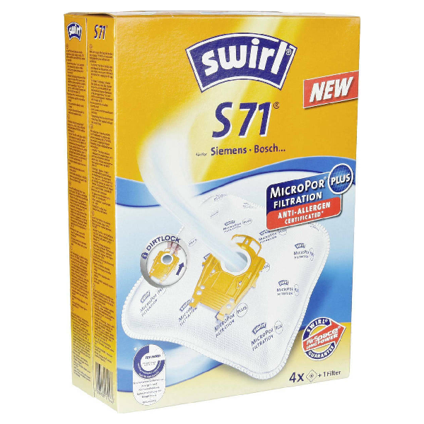 SWIRL S71 ΣΑΚΟΥΛΕΣ ΣΚΟΥΠΑΣ 4ΤΜΧ ΣΥΜΒΑΤΗ ΜΕ ΣΚΟΥΠΑ BOSCH / SIEMENS