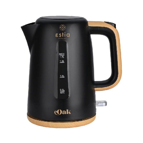 ESTIA OAK 06-24569 ΒΡΑΣΤΗΡΑΣ 1,7LT 2200W ΜΑΥΡΟΣ