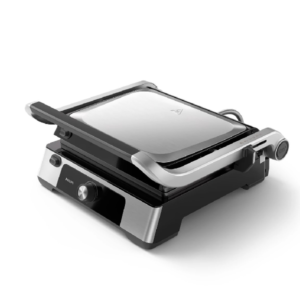 PHILIPS HD6301/90 ΤΟΣΤΙΕΡΑ GRILL ΜΕ ΑΠΟΣΠΩΜΕΝΕΣ ΠΛΑΚΕΣ 2000W INOX