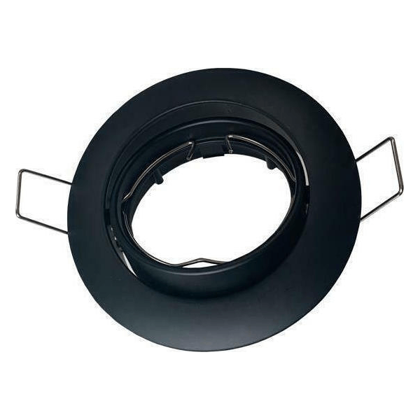 EUROLAMP 147-52521 ΣΠΟΤ ΣΤΡΟΓΓΥΛΟ ΜΕΤΑΛΛΙΚΟ ΧΩΝΕΥΤΟ ΜΕ ΝΤΟΥΙ GU10 ΣΕ ΜΑΥΡΟ ΧΡΩΜΑ 8.3X8.3CM