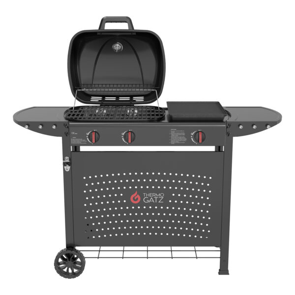 THERMOGATZ GS GRILL 2 + PLANCHA ΨΗΣΤΑΡΙΑ ΥΓΡΑΕΡΙΟΥ ΜΑΝΤΕΜΕΝΙΑΣ ΣΧΑΡΑΣ ΚΑΙ ΠΛΑΚΑΣ ΜΕ 2 ΕΣΤΙΕΣ 5KW ΚΑΙ ΠΛΑΪΝΟ ΜΑΤΙ