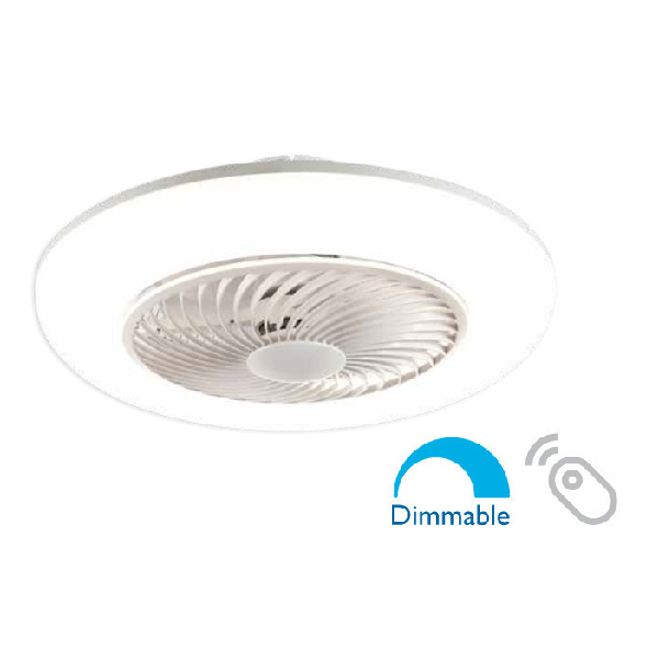 LINEME 02-00178 CIERZO ΑΝΕΜΙΣΤΗΡΑΣ ΟΡΟΦΗΣ 55CM ΜΕ ΦΩΣ ΚΑΙ ΤΗΛΕΧΕΙΡΙΣΤΗΡΙΟ ΛΕΥΚΟΣ