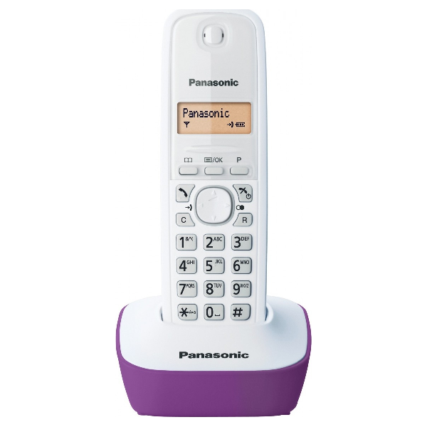 PANASONIC KX-TG1611GRF ΑΣΥΡΜΑΤΟ ΤΗΛΕΦΩΝΟ ΛΕΥΚΟ-ΜΩΒ